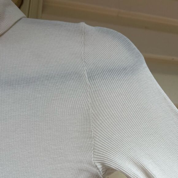 Madewell ivory ribbed turtleneck, long sleeves, size XS - Picture 6 of 7
